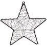 Kép 6/7 - Karácsonyi-adventi  200 meleg fehér micro LED-es csillag ajtódísz, 26 cm, IP44 hálózati adapteres, időzíthető 8/16 órás, 5+1 féle csillogó és halványuló fényjátékkal