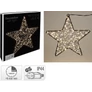 Kép 7/7 - Karácsonyi-adventi  200 meleg fehér micro LED-es csillag ajtódísz, 26 cm, IP44 hálózati adapteres, időzíthető 8/16 órás, 5+1 féle csillogó és halványuló fényjátékkal