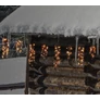 Kép 5/9 - 1032 LED-es hálózati adapteres Cluster jégcsap fényfüzér, időzíthető 6/18 órás, extra meleg fehér-csillogó meleg fehér effekttel, IP44, 7 m-es 