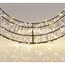 Kép 2/8 - Karácsonyi-adventi 720 meleg fehér micro LED-es koszorú ajtódísz, 50 cm, IP44 hálózati adapteres, időzíthető 8/16 órás, csillogó fényjátékkal, fényerő szabályzással