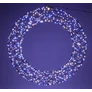 Kép 1/11 - Karácsonyi-adventi 480 hideg-meleg fehér micro LED-es koszorú ajtódísz, 38 cm, IP44 hálózati adapteres, időzíthető 8/16 órás, csillogó fényjátékkal, fényerő szabályzással