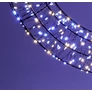 Kép 3/11 - Karácsonyi-adventi 480 hideg-meleg fehér micro LED-es koszorú ajtódísz, 38 cm, IP44 hálózati adapteres, időzíthető 8/16 órás, csillogó fényjátékkal, fényerő szabályzással