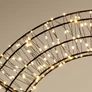 Kép 2/11 - Karácsonyi-adventi 480 meleg fehér és extra meleg fehér micro LED-es koszorú ajtódísz, 38 cm, IP44 hálózati adapteres, időzíthető 8/16 órás, csillogó fényjátékkal, fényerő szabályzással