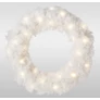 Kép 1/4 - Karácsonyi-adventi 50 meleg fehér LED-es koszorú függődísz, 37 x 7 cm, elemes, időzíthető 8/16 órás