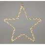 Kép 1/5 - Karácsonyi-adventi 120 meleg fehér micro LED-es arany drótos csillag 30 cm, elemes, időzíthető 8/16 órás