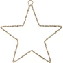 Kép 2/5 - Karácsonyi-adventi 120 meleg fehér micro LED-es arany drótos csillag 30 cm, elemes, időzíthető 8/16 órás