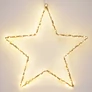 Kép 1/5 - Karácsonyi-adventi 150 meleg fehér micro LED-es arany drótos csillag 50 cm, elemes, időzíthető 8/16 órás