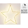 Kép 5/5 - Karácsonyi-adventi 150 meleg fehér micro LED-es arany drótos csillag 50 cm, elemes, időzíthető 8/16 órás