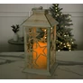 Kép 2/8 - Adventi LED-es elemes időzíthető 6/18 órás, dekor fehér mécses, gyertyával,  28 x 14 cm, csillag 