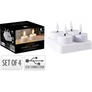 Kép 6/6 - Adventi Újratölthető LED teamécses szett 4 db-os töltővel és USB kábellel