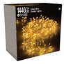 Kép 5/8 - 1440 micro LED-es BOA fényfüzér, kültéri-beltéri hálózati, meleg fehér, átlátszó vezetékes, 14,4 m, IP44