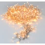 Kép 2/7 - 240 LED-es Karácsonyi kültéri-beltéri dekor fényfüzér, hálózati adapteres, átlátszó vezetékes, időzíthető, 8 féle fényjátékkal, meleg fehér, 18 m, IP44