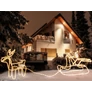 Kép 1/6 - Rope Light 9 m fénykábel Rénszarvas Szánkóval – 324 Meleg Fehér LED Fényfüzér Kültérre, IP44