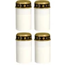 Kép 4/6 - Napelemes LED-es temetői sírmécses, örökmécses, 12 cm, fehér, 1db 