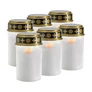 Kép 5/6 - Napelemes LED-es temetői sírmécses, örökmécses, 12 cm, fehér, 1db 
