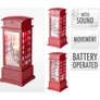Kép 4/4 - Karácsonyi telefonfülke LED fénnyel, zenével és hófúvással, 105 x 105 x 250 mm