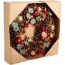 Kép 7/7 - Ünnepi tobozos-bogyós koszorú – Díszítsd otthonod természetes szépséggel! 34 x 8 cm 