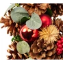 Kép 2/7 - Ünnepi tobozos-bogyós koszorú – Díszítsd otthonod természetes szépséggel! 34 x 8 cm 