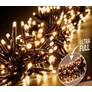 Kép 2/9 - 1608 LED-es nagyon sűrű Super Cluster fényfüzér, hálózati adapteres, meleg fehér, 8 féle fényjáték, időzíthető 8/16 órás, 4 m-es, IP44