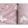 Kép 2/3 - Sötétben fluoreszkáló takaró, Mályva Pillangós-csillagos, 150 x 200 cm