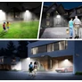 Kép 4/6 - Napelemes LED halogén lámpa mozgásérzékelővel alkonyatérzékelő távirányító, 300W, IP65