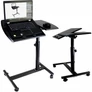 Kép 1/7 - Prémium laptoptartó állvány, állítható magasság, gurulós, dönthető, 80 cm