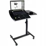 Kép 5/7 - Prémium laptoptartó állvány, állítható magasság, gurulós, dönthető, 80 cm