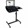 Kép 5/7 - Prémium laptoptartó állvány, állítható magasság, gurulós, dönthető, 80 cm