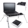Kép 1/6 - E-Table összecsukható laptoptartó asztal, 2 db hűtő ventilátorral