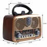 Kép 4/6 - Retro konyhai mobil rádió FM/AM/bluetooth/USB-s, akkumulátoros, pink, barna, vagy arany