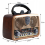 Kép 4/6 - Retro konyhai mobil rádió FM/AM/bluetooth/USB-s, akkumulátoros, pink, barna, vagy arany