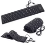 Kép 1/9 - Szilikonos vízálló USB-s összehajtható billentyűzet, 49,5 x 13,5 cm, fekete