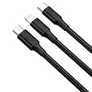 Kép 3/6 - 3 az 1-ben USB kábel iPhone, micro USB, type-c, 1,2 m, arany, ezüst fekete színben