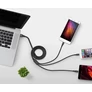 Kép 5/6 - 3 az 1-ben USB kábel iPhone, micro USB, type-c, 1,2 m, arany, ezüst fekete színben