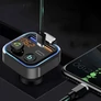 Kép 5/7 - iOS és Android kompatibilis FM transmitter és kihangosító, MP3, SD, 3 db USB bemenettel, töltőfunkcióval
