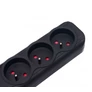 Kép 4/5 - 2 USB-s hosszabbító kábel 1,5 m, 3 db aljzattal, kapcsolóval
