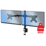 Kép 1/6 - Fém, erős és stabil asztali dupla monitor tartó konzol 10"-től 27"-ig terjedő monitorokhoz
