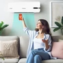 Kép 6/13 - MalTec kerámia fűtőbetétes fali hősugárzó, légfüggöny, oszcilláció, WIFI, távvezérlővel, 2000 W
