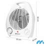 Kép 8/8 - Maltec hősugárzó, túlmelegedési védelemmel és termosztáttal 1000/2000 W