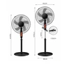 Kép 2/9 - Állóventilátor 5 lapátos csendes, 40 cm, 3 fokozat