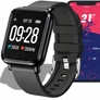 Kép 1/9 - Sport okos óra pulzusmérővel, fekete, IP67 vízállóság