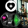 Kép 9/10 - iOS és Android kompatibilis Vízálló sport okos óra pulzusmérővel, fekete IP67, E743