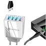 Kép 3/6 - 4 portos USB fali töltő – tökéletes adapter karácsonyi fényfüzérekhez, fehér