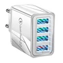 Kép 4/6 - 4 portos USB fali töltő – tökéletes adapter karácsonyi fényfüzérekhez, fehér