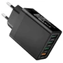 Kép 2/7 - 4 portos USB fali töltő – tökéletes adapter karácsonyi fényfüzérekhez, fekete