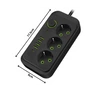 Kép 7/7 - 3 aljzatos hálózati csatlakozó 3 aljzat 250 V, 2 m, 4x USB, 1x UCB-C