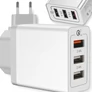 Kép 7/7 - 4 portos USB fali töltő – tökéletes adapter karácsonyi fényfüzérekhez, fehér, ER1089