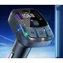 Kép 4/8 - FM transzmitter iOS és Android bluetooth 5.3 kompatibilis RGB világítás autós töltő 2x usb + usb-c VG