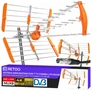 Kép 1/8 - DVB-T antenna DVB-T2 LTE szűrővel, 4K ULTRA HD Erős, 120 km