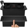 Kép 3/5 - Dupla süllyesztett konyha munkalap elektromos aljzat, 2x230V+2x USB BLACK 2.1A